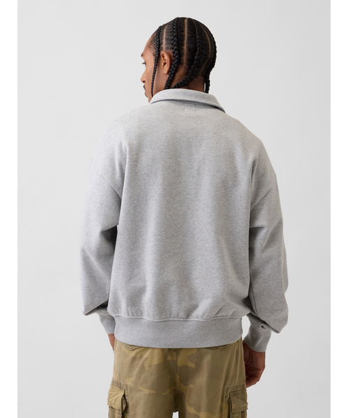 GAP(ギャップ)の「ヘビーウェイト オーバーサイズ GAPロゴ ハーフジップ プルオーバー(スウェット・メンズ・ネイビー/グレー/グリーン・L/XL/XS/S/M)」の8枚目の写真