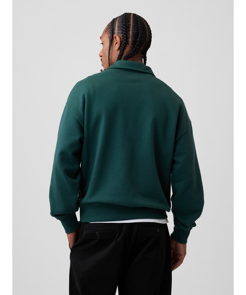 GAP(ギャップ)の「ヘビーウェイト オーバーサイズ GAPロゴ ハーフジップ プルオーバー(スウェット・メンズ・ネイビー/グレー/グリーン・L/XL/XS/S/M)」の10枚目の写真