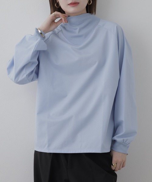FUNALIVE（ファンアライブ）の「Typewriter High-neck Tops タイプライターハイネック トップス 長袖（シャツ/ブラウス・レディース・オフホワイト/ブラック・FREE）」の21枚目の写真