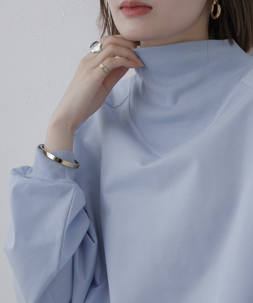 FUNALIVE（ファンアライブ）の「Typewriter High-neck Tops タイプライターハイネック トップス 長袖（シャツ/ブラウス・レディース・オフホワイト/ブラック・FREE）」の22枚目の写真