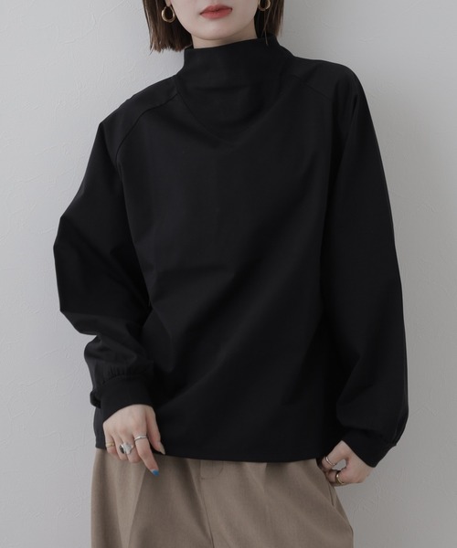 FUNALIVE（ファンアライブ）の「Typewriter High-neck Tops タイプライターハイネック トップス 長袖（シャツ/ブラウス・レディース・オフホワイト/ブラック・FREE）」の12枚目の写真