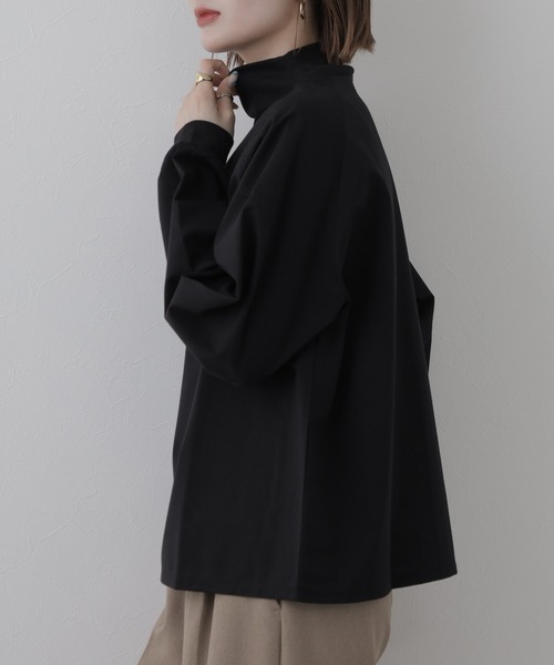 FUNALIVE（ファンアライブ）の「Typewriter High-neck Tops タイプライターハイネック トップス 長袖（シャツ/ブラウス・レディース・オフホワイト/ブラック・FREE）」の15枚目の写真