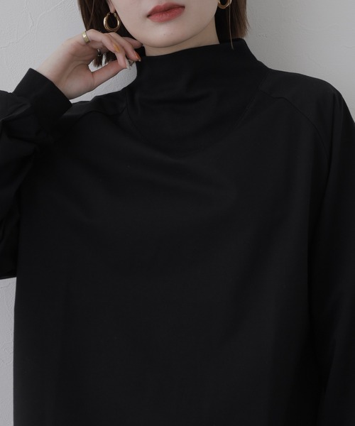 FUNALIVE（ファンアライブ）の「Typewriter High-neck Tops タイプライターハイネック トップス 長袖（シャツ/ブラウス・レディース・オフホワイト/ブラック・FREE）」の16枚目の写真