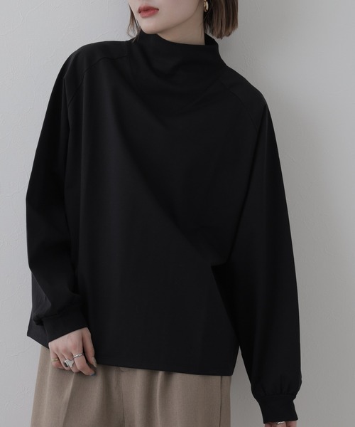 FUNALIVE（ファンアライブ）の「Typewriter High-neck Tops タイプライターハイネック トップス 長袖（シャツ/ブラウス・レディース・オフホワイト/ブラック・FREE）」の14枚目の写真