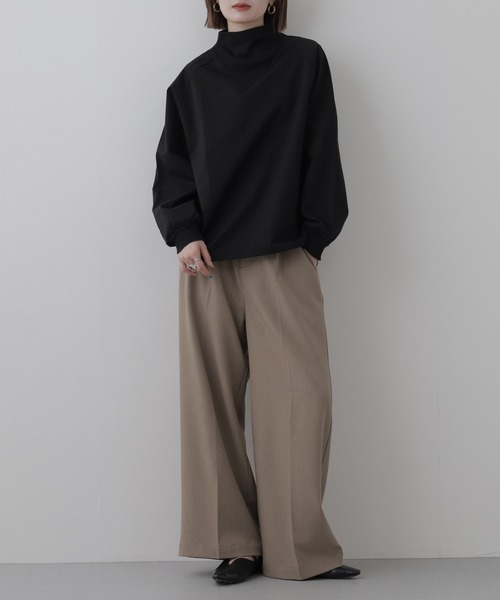 FUNALIVE（ファンアライブ）の「Typewriter High-neck Tops タイプライターハイネック トップス 長袖（シャツ/ブラウス・レディース・オフホワイト/ブラック・FREE）」の18枚目の写真