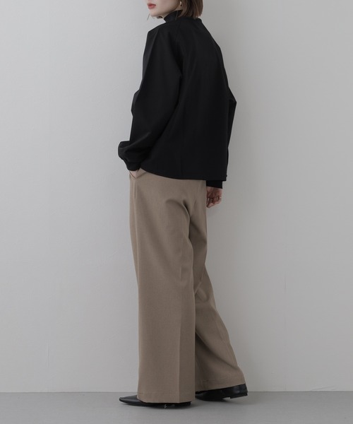 FUNALIVE（ファンアライブ）の「Typewriter High-neck Tops タイプライターハイネック トップス 長袖（シャツ/ブラウス・レディース・オフホワイト/ブラック・FREE）」の19枚目の写真