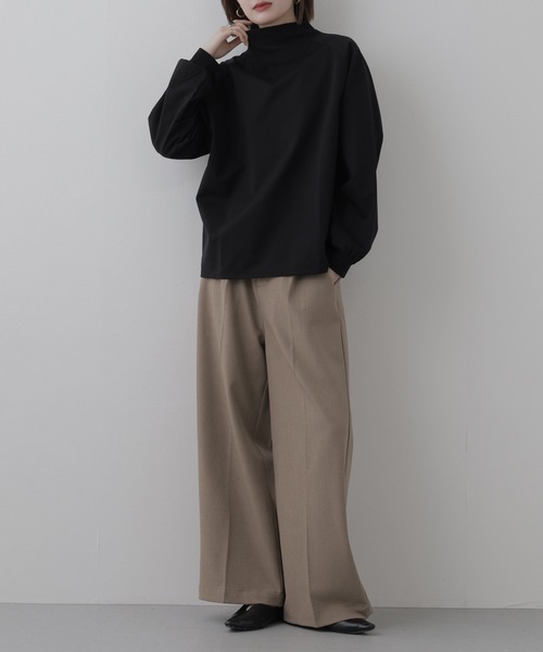 FUNALIVE（ファンアライブ）の「Typewriter High-neck Tops タイプライターハイネック トップス 長袖（シャツ/ブラウス・レディース・オフホワイト/ブラック・FREE）」の20枚目の写真