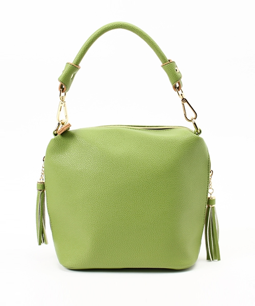 INTERPLANET WINGS（インタープラネットウィング）の「カラー合皮バッグ（トートバッグ・レディース・オレンジ/ブルー/グリーン/アイボリー・FREE）」の3枚目の写真