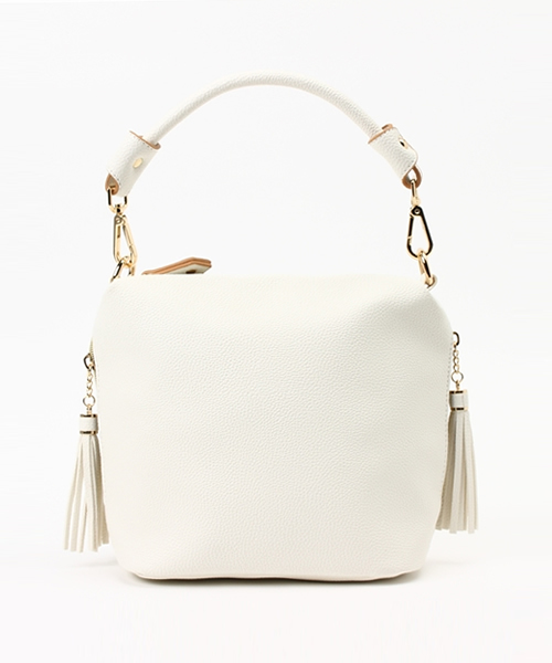 INTERPLANET WINGS（インタープラネットウィング）の「カラー合皮バッグ（トートバッグ・レディース・オレンジ/ブルー/グリーン/アイボリー・FREE）」の2枚目の写真