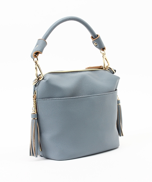 INTERPLANET WINGS（インタープラネットウィング）の「カラー合皮バッグ（トートバッグ・レディース・オレンジ/ブルー/グリーン/アイボリー・FREE）」の5枚目の写真