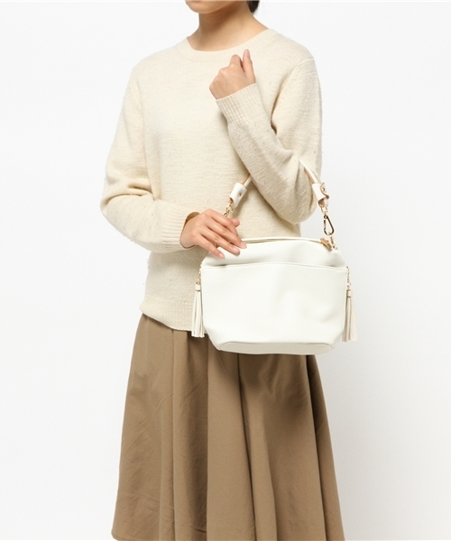 INTERPLANET WINGS（インタープラネットウィング）の「カラー合皮バッグ（トートバッグ・レディース・オレンジ/ブルー/グリーン/アイボリー・FREE）」の12枚目の写真