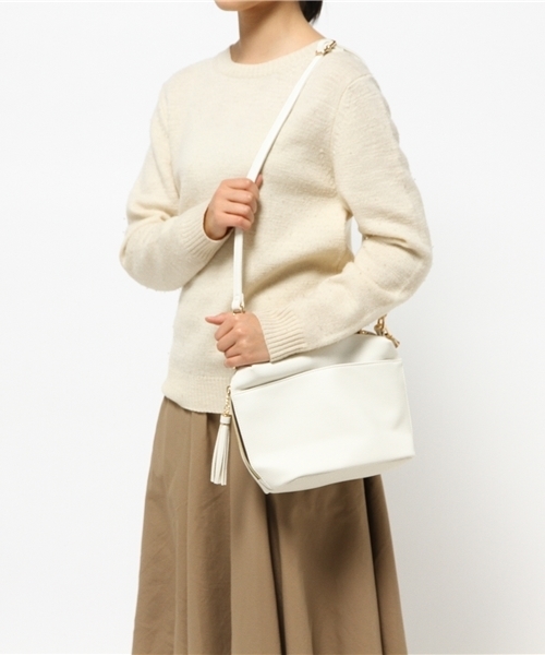 INTERPLANET WINGS（インタープラネットウィング）の「カラー合皮バッグ（トートバッグ・レディース・オレンジ/ブルー/グリーン/アイボリー・FREE）」の13枚目の写真