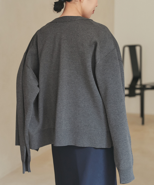 plage(プラージュ)の「《一部店舗・WEB限定追加》sweat kn nuance カーディガン 2(カーディガン/ボレロ・レディース・チャコールグレー/ライトグレー・FREE)」の17枚目の写真