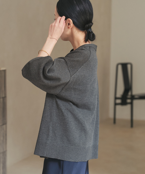 plage(プラージュ)の「《一部店舗・WEB限定追加》sweat kn nuance カーディガン 2(カーディガン/ボレロ・レディース・チャコールグレー/ライトグレー・FREE)」の19枚目の写真