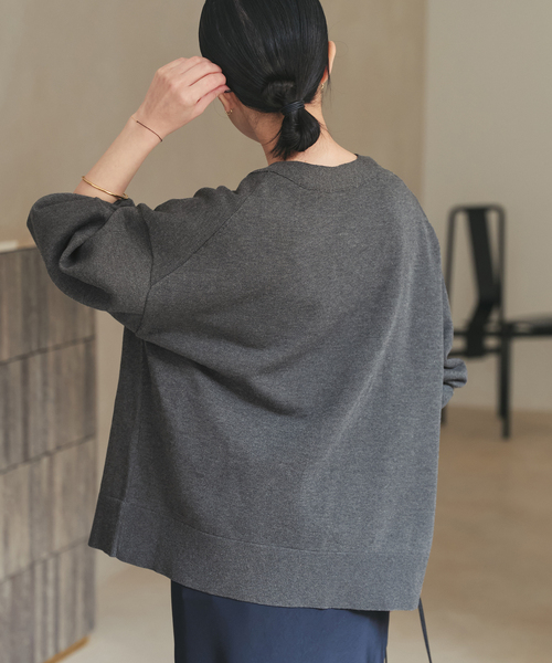 plage(プラージュ)の「《一部店舗・WEB限定追加》sweat kn nuance カーディガン 2(カーディガン/ボレロ・レディース・チャコールグレー/ライトグレー・FREE)」の20枚目の写真