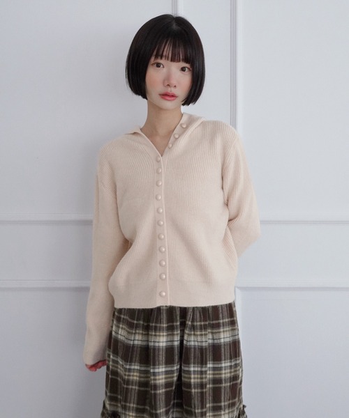 by muni:r（バイ ムニール）の「キャンディ フード ニットカーディガン/2026 AW COLLECTION（ニット/セーター・レディース・ライトグリーン/スカイブルー/ライトピンク・FREE）」の22枚目の写真