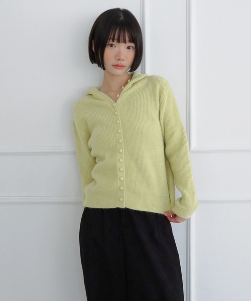by muni:r（バイ ムニール）の「キャンディ フード ニットカーディガン/2026 AW COLLECTION（ニット/セーター・レディース・ライトグリーン/スカイブルー/ライトピンク・FREE）」の5枚目の写真