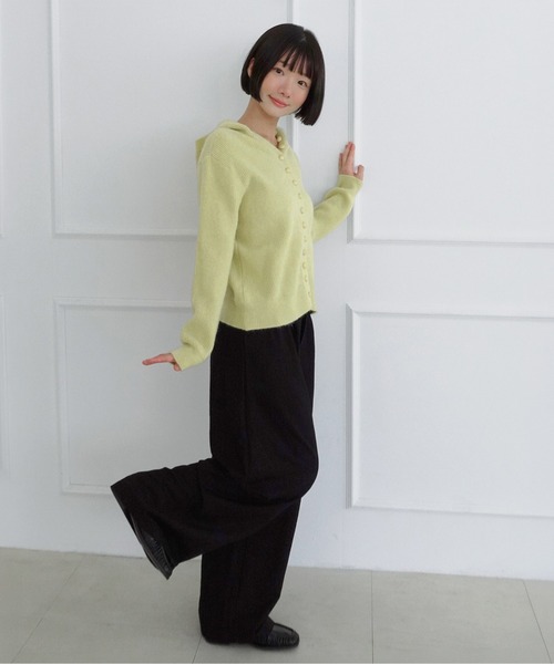 by muni:r（バイ ムニール）の「キャンディ フード ニットカーディガン/2026 AW COLLECTION（ニット/セーター・レディース・ライトグリーン/スカイブルー/ライトピンク・FREE）」の6枚目の写真