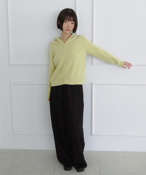 by muni:r（バイ ムニール）の「キャンディ フード ニットカーディガン/2026 AW COLLECTION（ニット/セーター・レディース・ライトグリーン/スカイブルー/ライトピンク・FREE）」の7枚目の写真