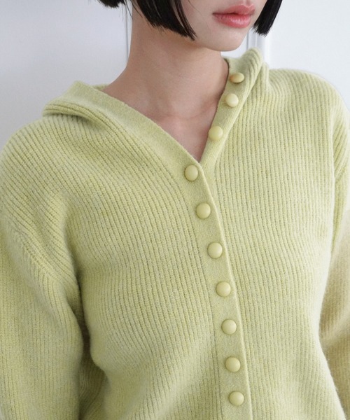 by muni:r（バイ ムニール）の「キャンディ フード ニットカーディガン/2026 AW COLLECTION（ニット/セーター・レディース・ライトグリーン/スカイブルー/ライトピンク・FREE）」の8枚目の写真