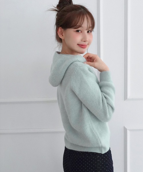 by muni:r（バイ ムニール）の「キャンディ フード ニットカーディガン/2026 AW COLLECTION（ニット/セーター・レディース・ライトグリーン/スカイブルー/ライトピンク・FREE）」の16枚目の写真