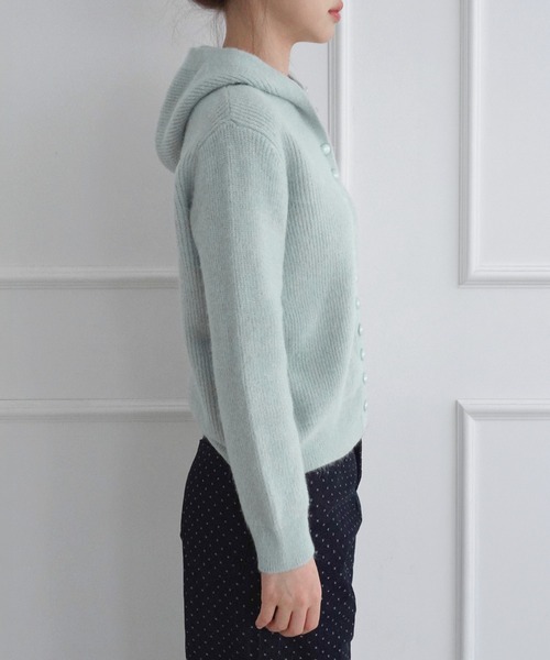 by muni:r（バイ ムニール）の「キャンディ フード ニットカーディガン/2026 AW COLLECTION（ニット/セーター・レディース・ライトグリーン/スカイブルー/ライトピンク・FREE）」の20枚目の写真