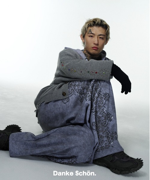 DANKE SCHON（ダンケシェーン）の「DankeSchon/ダンケシェーン/BIJOU SWEAT PANTS（スウェットパンツ・メンズ・グレー/ブラック・L/M）」の2枚目の写真