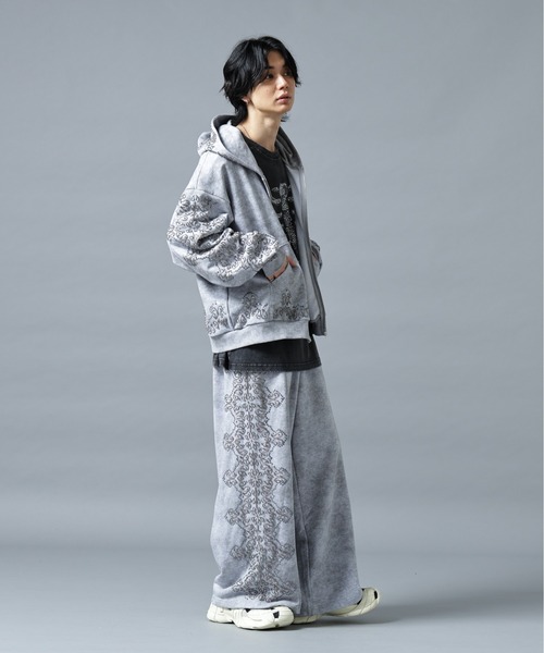 DANKE SCHON（ダンケシェーン）の「DankeSchon/ダンケシェーン/BIJOU SWEAT PANTS（スウェットパンツ・メンズ・グレー/ブラック・L/M）」の9枚目の写真