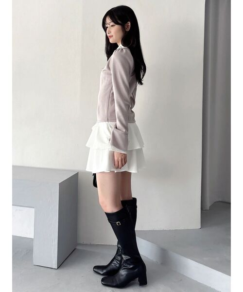 dazzlin（ダズリン）の「ビジューカラーレイヤードカットワンピース（ワンピース・レディース・ベージュ/ブラック・SMALL/MEDIUM）」の19枚目の写真