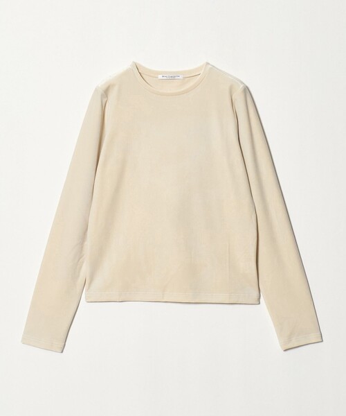 BEAUTY&YOUTH UNITED ARROWS(ビューティーアンドユースユナイテッドアローズ)の「ベロア ロングスリーブTシャツ ウォッシャブル(Tシャツ/カットソー・レディース・オフホワイト/ダークブラウン/ブラック・FREE)」の2枚目の写真