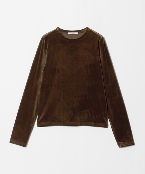 BEAUTY&YOUTH UNITED ARROWS(ビューティーアンドユースユナイテッドアローズ)の「ベロア ロングスリーブTシャツ ウォッシャブル(Tシャツ/カットソー・レディース・オフホワイト/ダークブラウン/ブラック・FREE)」の7枚目の写真