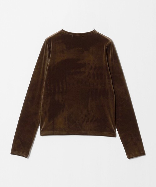 BEAUTY&YOUTH UNITED ARROWS(ビューティーアンドユースユナイテッドアローズ)の「ベロア ロングスリーブTシャツ ウォッシャブル(Tシャツ/カットソー・レディース・オフホワイト/ダークブラウン/ブラック・FREE)」の8枚目の写真