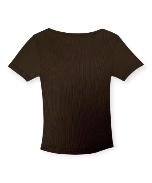 BORN SLIPPY(ボーンスリッピー)の「Crystal Star Square Neck Tee (Brown)(Tシャツ/カットソー・レディース・その他・FREE)」の2枚目の写真