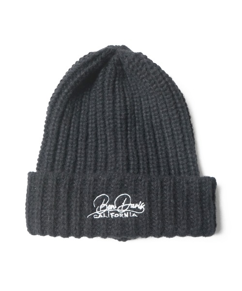 BEN DAVIS(ベンデイビス)の「《BEN DAVIS》LOW GAUGE KNIT CAP/ベンデイビス ローゲージニットキャップ(ニットキャップ/ビーニー・メンズ・チャコールグレー/ブラック・FREE)」の1枚目の写真