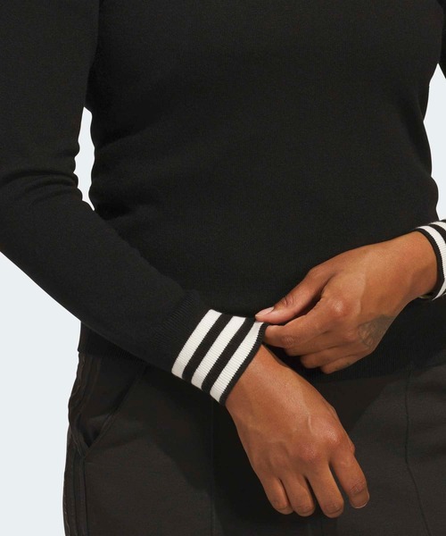 adidas(アディダス)の「オリジナルス カシミヤ セーター【adidas Golf/アディダスゴルフ】(ニット/セーター・レディース・ブラック・X-SMALL/X-LARGE/SMALL/MEDIUM/LARGE/XX-LARGE)」の4枚目の写真
