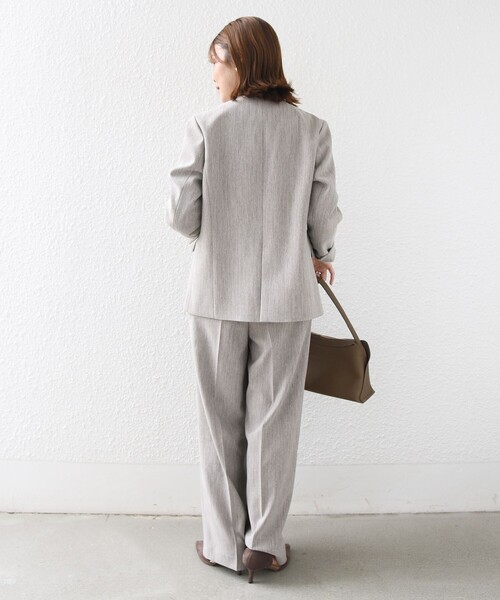 SHIPS（シップス）の「〈洗濯機可能〉FUNCTION ツイル ジャケット 26AW（ノーカラージャケット・レディース・ネイビー/ベージュ系・40/38/36/34）」の11枚目の写真