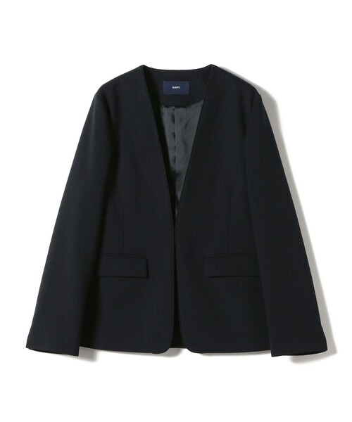 SHIPS（シップス）の「〈洗濯機可能〉FUNCTION ツイル ジャケット 26AW（ノーカラージャケット・レディース・ネイビー/ベージュ系・40/38/36/34）」の18枚目の写真
