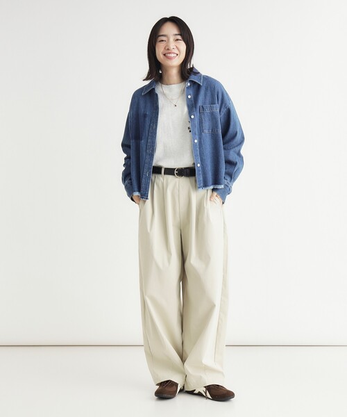 HONEYSUCKLE ROSE(ハニーサックルローズ)の「《店舗人気アイテム》デニム加工ショートシャツ(シャツ/ブラウス・レディース・ブルー系その他/サックスブルー・04/05)」の11枚目の写真