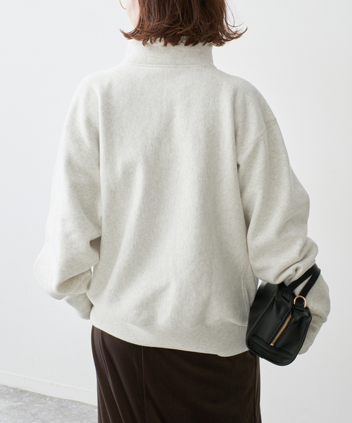 Spick & Span（スピックアンドスパン）の「Champion / チャンピオン REVERSE WEAVE(R) HALF ZIP SWEAT（スウェット・レディース・アイボリー/ブラック・MEDIUM）」の15枚目の写真