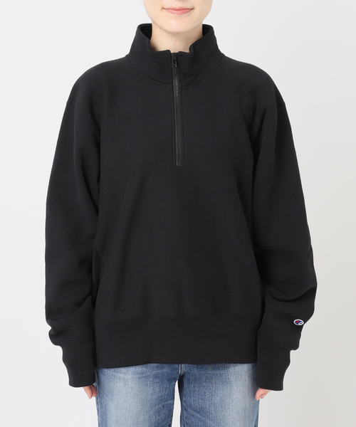 Spick & Span（スピックアンドスパン）の「Champion / チャンピオン REVERSE WEAVE(R) HALF ZIP SWEAT（スウェット・レディース・アイボリー/ブラック・MEDIUM）」の18枚目の写真
