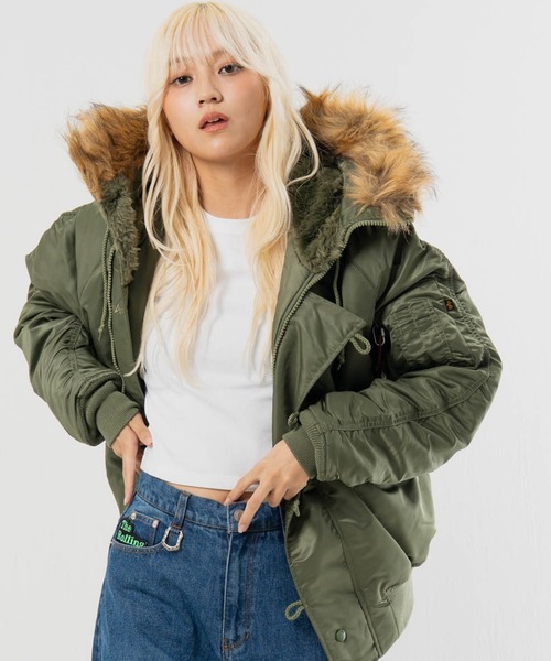 Alpha Industries(アルファインダストリーズ)の「ALPHA-N-2B・HERITAGE FIT PARKA(その他アウター・メンズ・ブラック/カーキ・L/M)」の2枚目の写真
