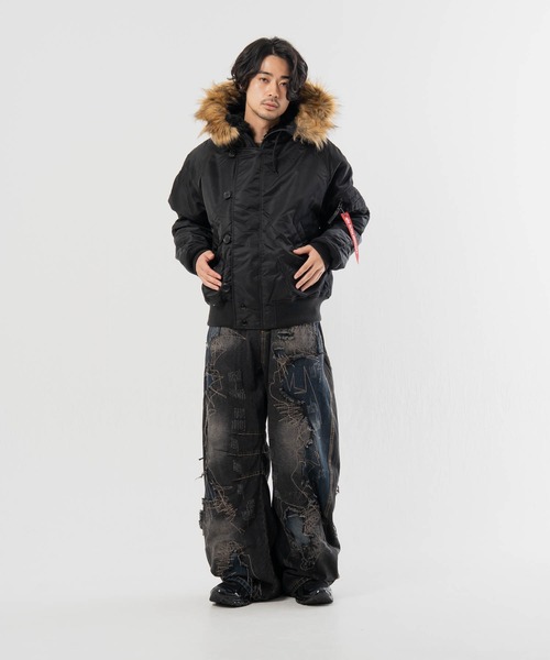 Alpha Industries(アルファインダストリーズ)の「ALPHA-N-2B・HERITAGE FIT PARKA(その他アウター・メンズ・ブラック/カーキ・L/M)」の4枚目の写真