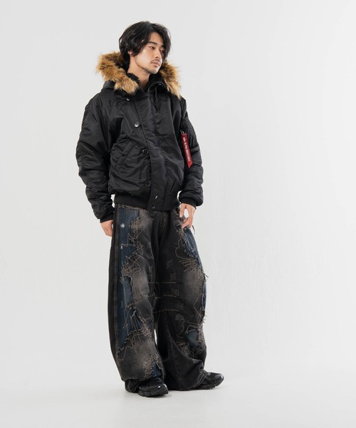 Alpha Industries(アルファインダストリーズ)の「ALPHA-N-2B・HERITAGE FIT PARKA(その他アウター・メンズ・ブラック/カーキ・L/M)」の3枚目の写真