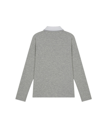 エアロフィット 長袖襟付きTシャツ M/GY