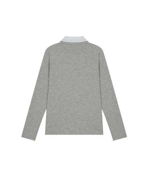 NITINA(ニティナ)の「エアロフィット 長袖襟付きTシャツ M/GY(Tシャツ/カットソー・レディース・グレー・SMALL/MEDIUM)」の1枚目の写真