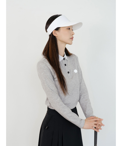 NITINA(ニティナ)の「エアロフィット 長袖襟付きTシャツ M/GY(Tシャツ/カットソー・レディース・グレー・SMALL/MEDIUM)」の2枚目の写真
