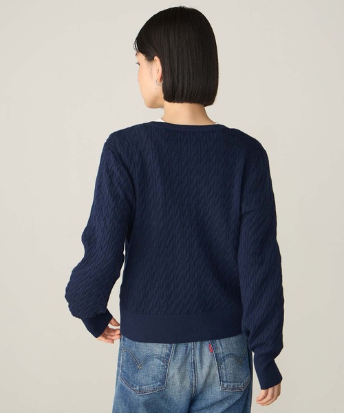 SAINT REPOS(サンルポ)の「【SAINT REPOS サンルポ別注】【至福のカヌレニット】ミニケーブルボリュームスリーブカーディガン(カーディガン/ボレロ・レディース・ブラウン/アイボリー/ネイビー/ブラック/レッド・FREE)」の17枚目の写真