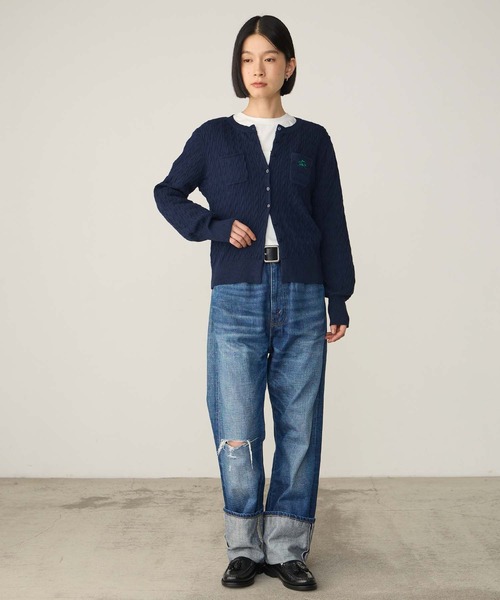 SAINT REPOS(サンルポ)の「【SAINT REPOS サンルポ別注】【至福のカヌレニット】ミニケーブルボリュームスリーブカーディガン(カーディガン/ボレロ・レディース・ブラウン/アイボリー/ネイビー/ブラック/レッド・FREE)」の18枚目の写真