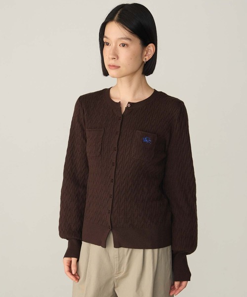 SAINT REPOS(サンルポ)の「【SAINT REPOS サンルポ別注】【至福のカヌレニット】ミニケーブルボリュームスリーブカーディガン(カーディガン/ボレロ・レディース・ブラウン/アイボリー/ネイビー/ブラック/レッド・FREE)」の11枚目の写真