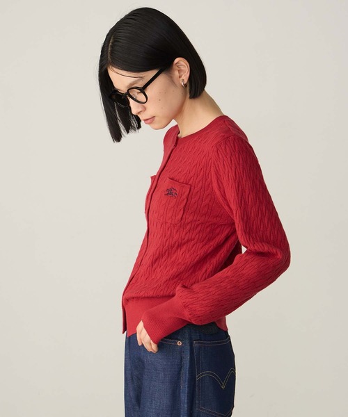 SAINT REPOS(サンルポ)の「【SAINT REPOS サンルポ別注】【至福のカヌレニット】ミニケーブルボリュームスリーブカーディガン(カーディガン/ボレロ・レディース・ブラウン/アイボリー/ネイビー/ブラック/レッド・FREE)」の20枚目の写真